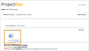 Upload Window Dialog Uploading Files